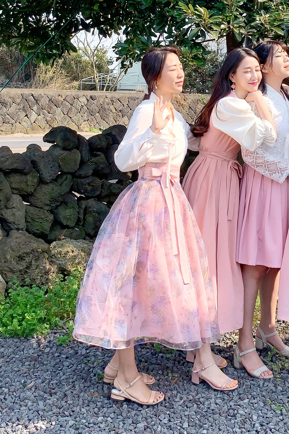 Double-sided Pink Meliae Waist Skirt