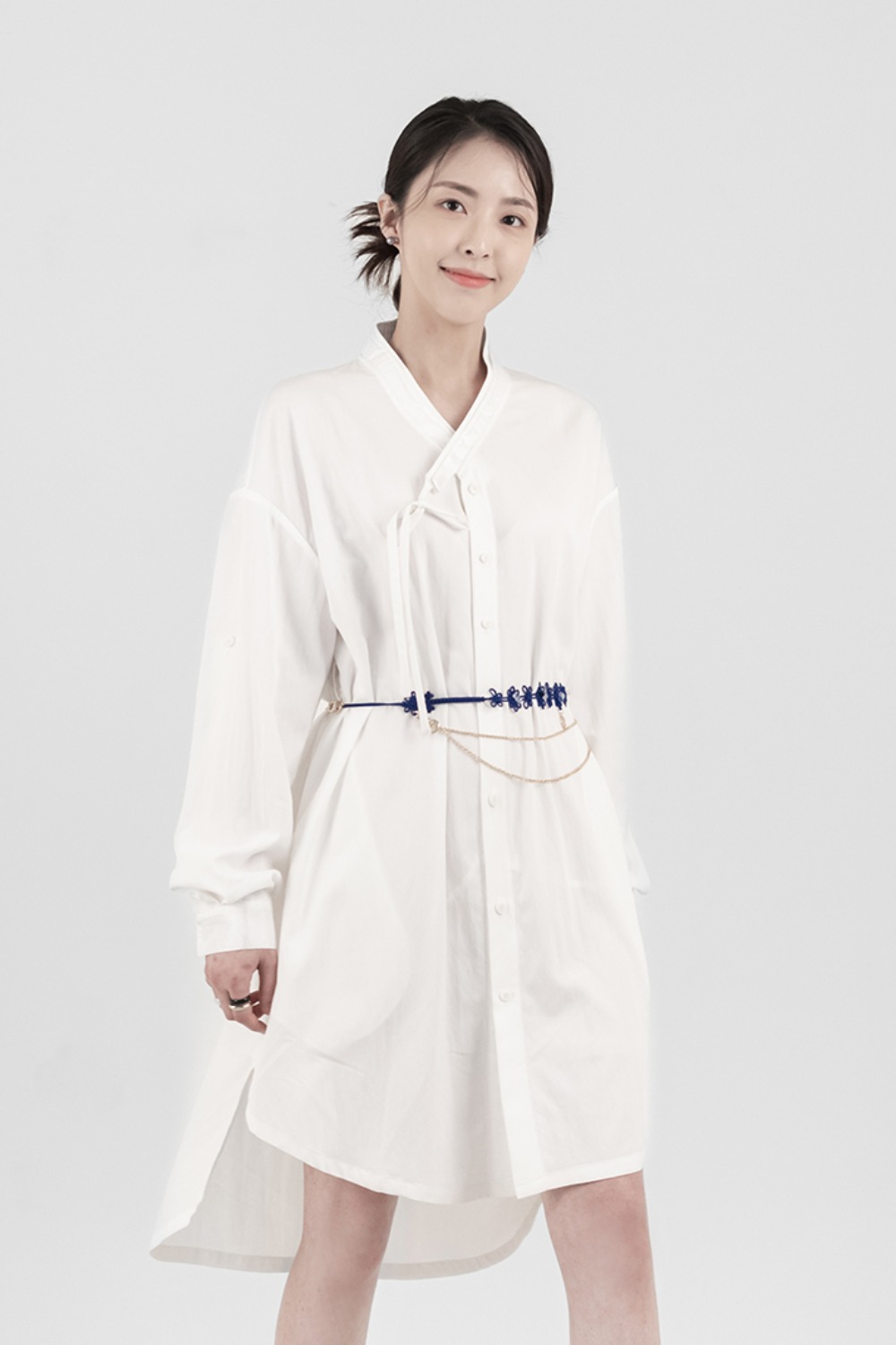 Deokhye Dangui Shirts Dress [White]