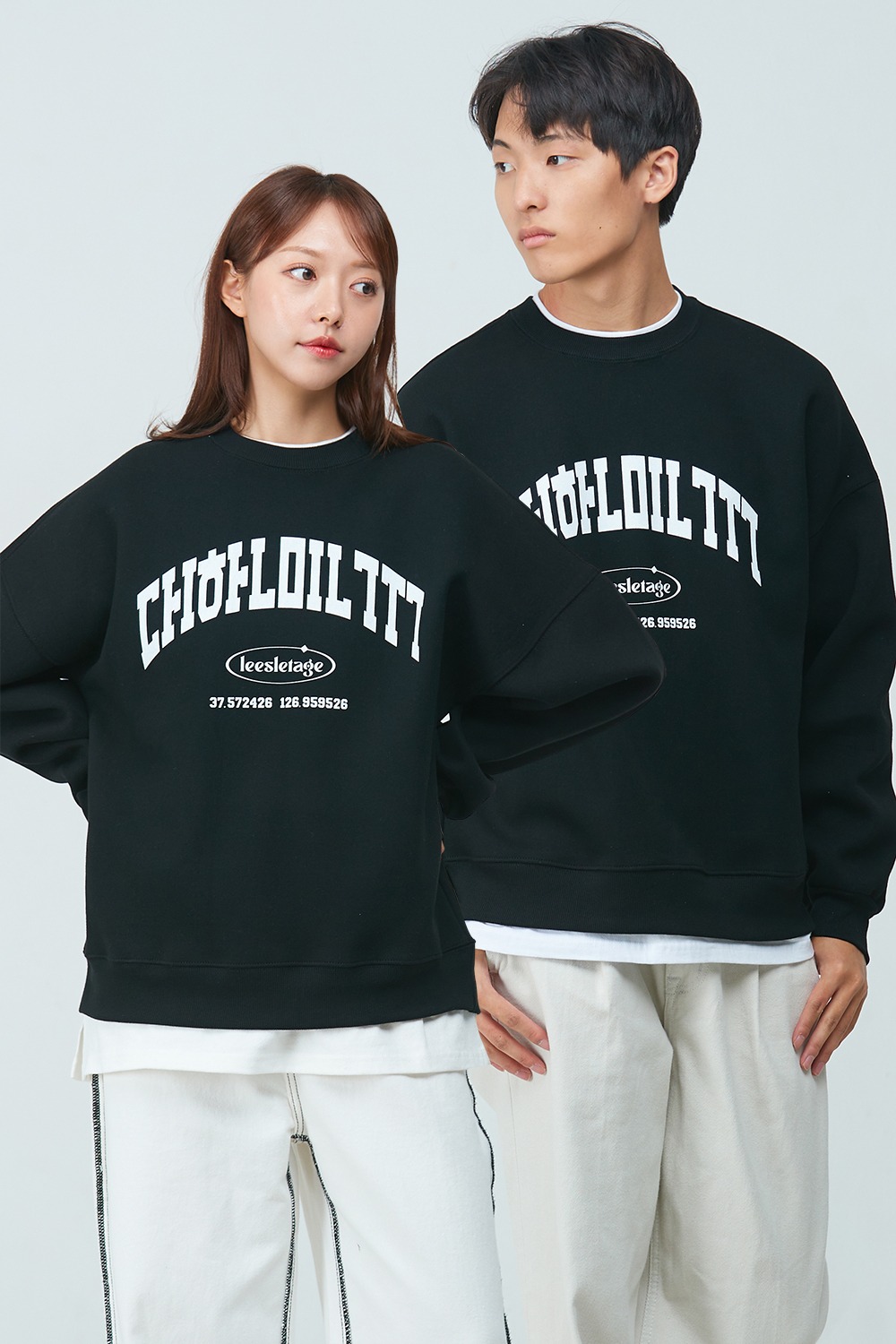 [Leesletage] Korea Sweatshirt [Black]