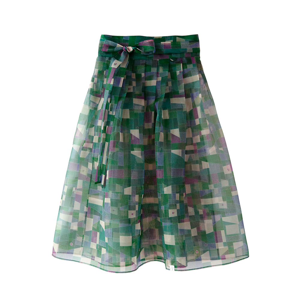 skirt green color image-S1L70